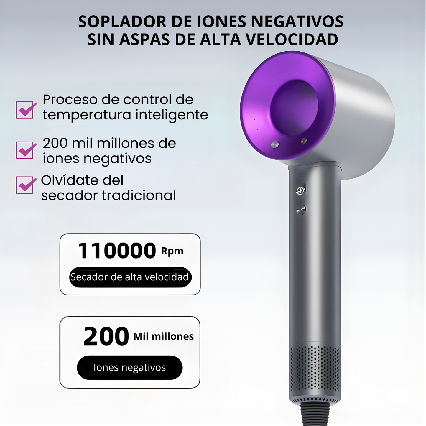 Secador ionico 2 en 1